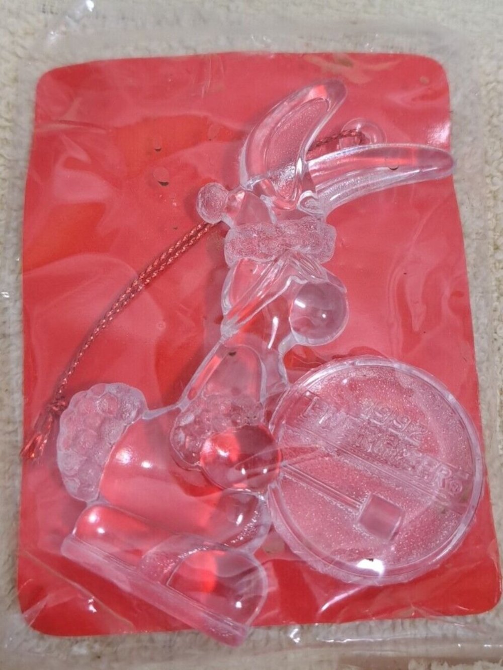 NEW VINTAGE 1992 LIMITED EDITI Energizer Bunny Skier  Christmas Holiday Ornament